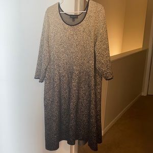 Tan and black dotted fade dress